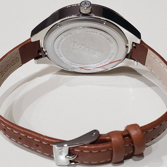 $900 MSRP/ JBW Aria Rose Diamond Dial Brown Leather Ladies Watch - Picture 4 of 9